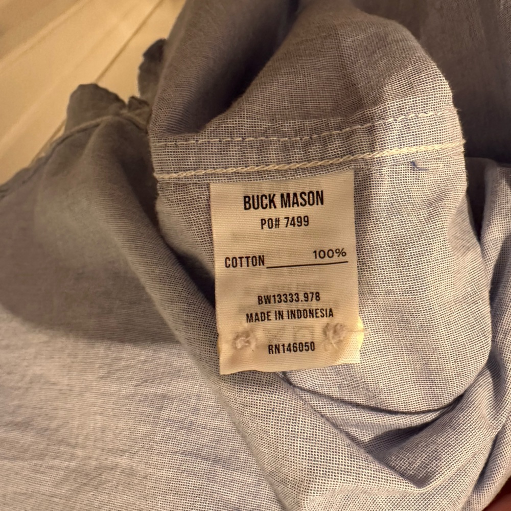 Buck Mason Women’s Mainstay Cotton Shirt - Size XL - Picture 3 of 8